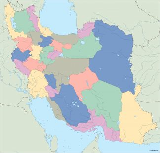 iran blind map