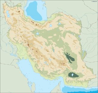 iran illustrator map