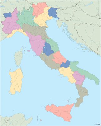 italy blind map
