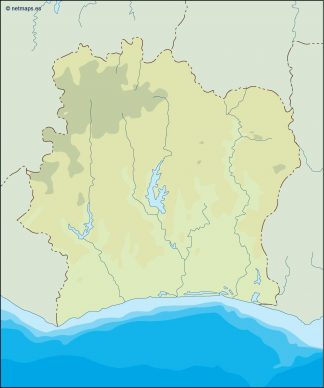 ivory coast illustrator map
