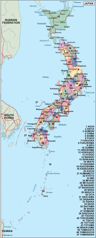 japan political map