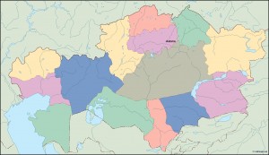 kazajstan vector map