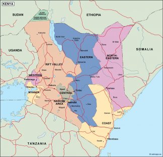 kenya political map