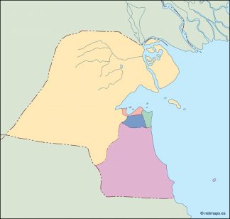 kuwait blind map