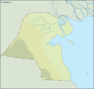 kuwait illustrator map