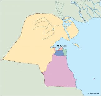 kuwait vector map
