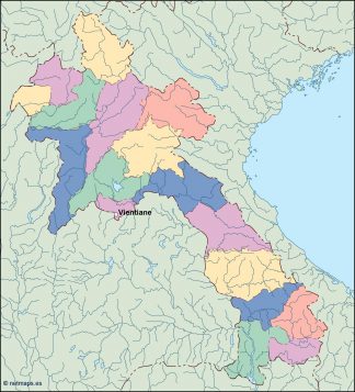 laos vector map