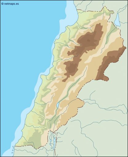 lebanon illustrator map