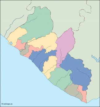 liberia blind map