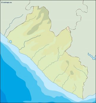 liberia illustrator map