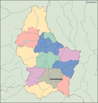 luxembourg vector map