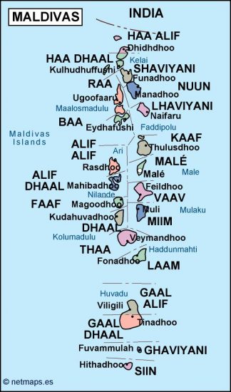 maldives political map
