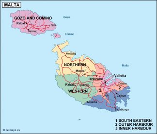 malta political map