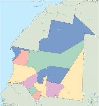 mauritania blind map