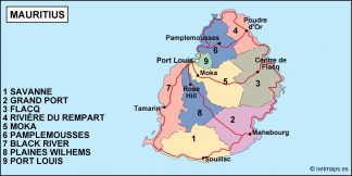 mauritius political map