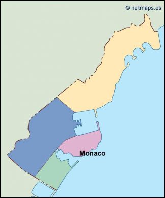 monaco vector map