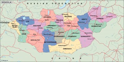 mongolia political map