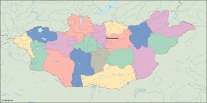 mongolia vector map