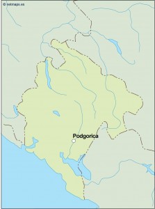 montenegro vector map