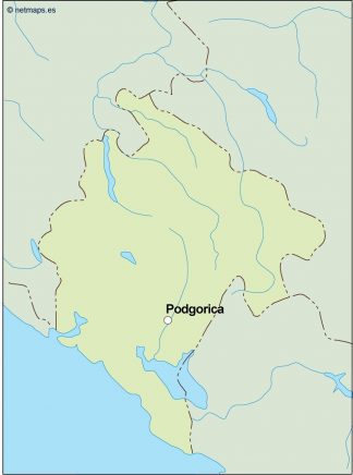 montenegro vector map