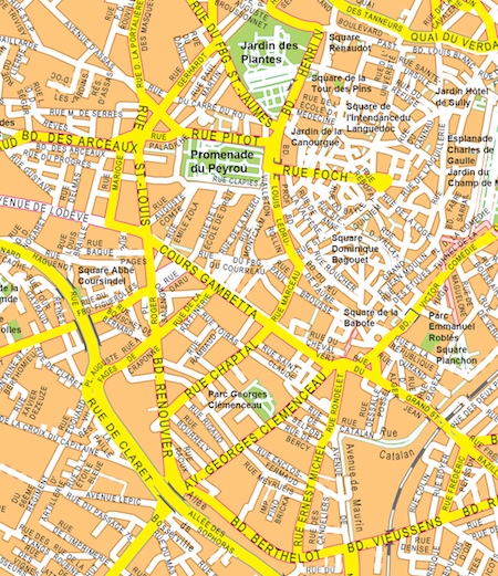 Montpellier vector map