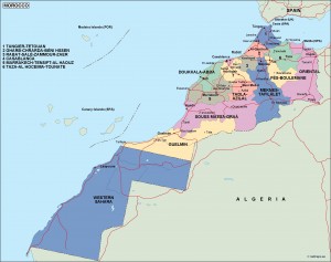 morocco political map