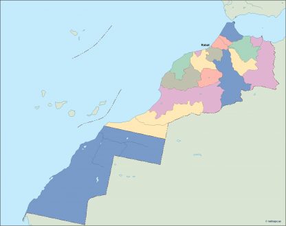 morocco vector map