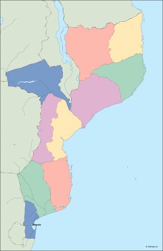 mozambique vector map
