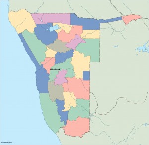 namibia vector map