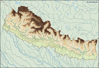 nepal illustrator map