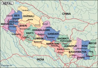 nepal political map