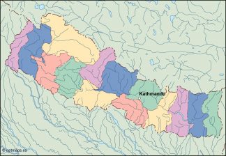 nepal vector map