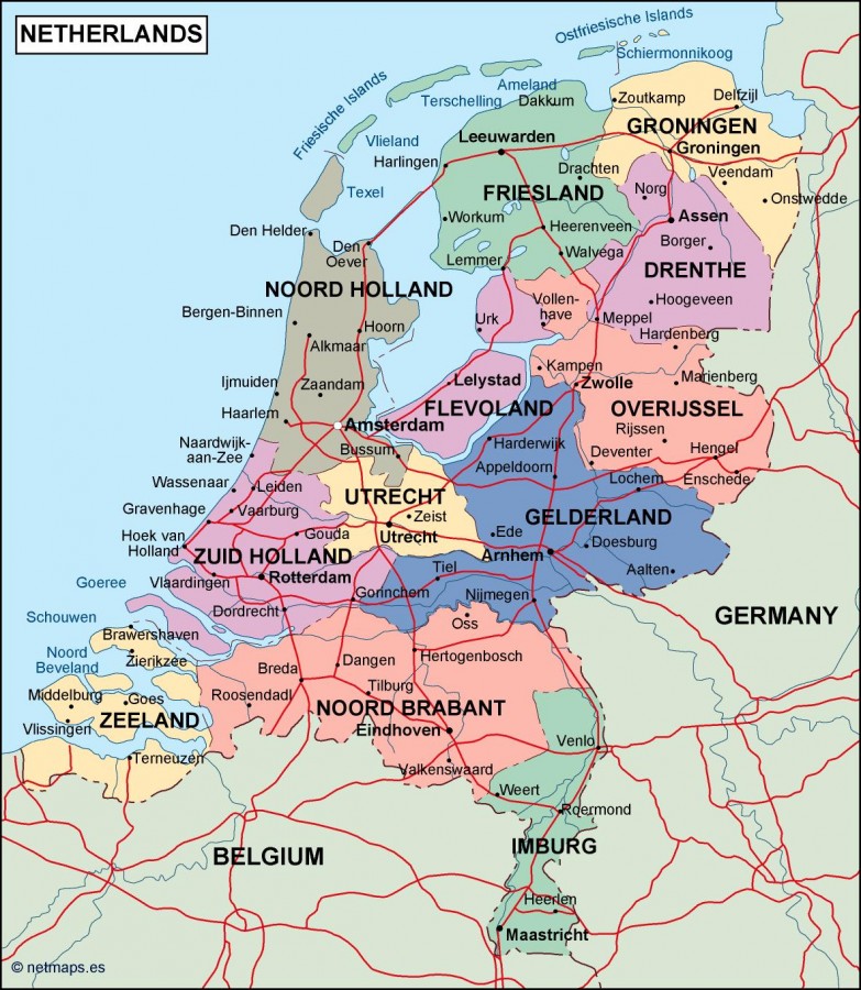 Netherlands Map / Netherlands Google Map - Driving Directions & Maps ...