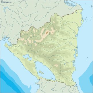 nicaragua illustrator map