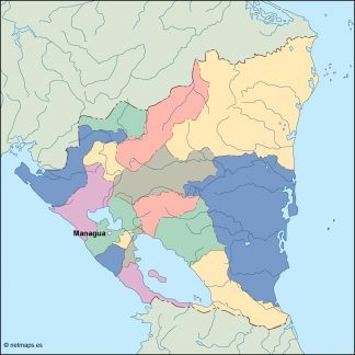 nicaragua vector map