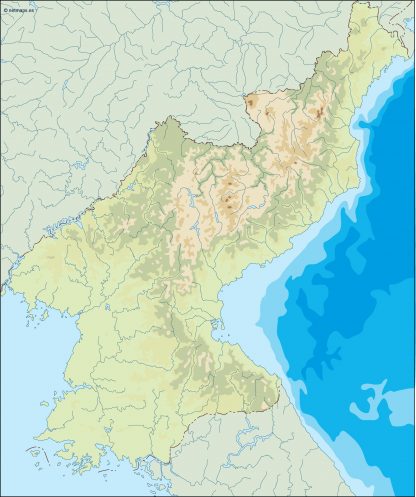north korea illustrator map