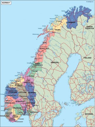 norway political map