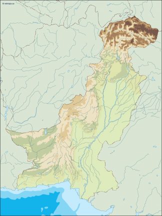 pakistan illustrator map