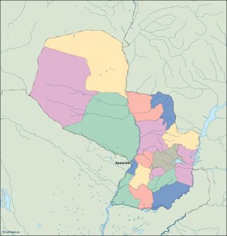 paraguay vector map