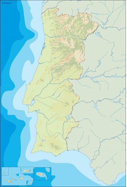 portugal illustrator map