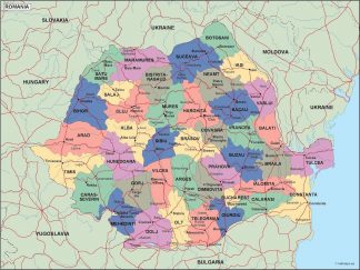 romania political map