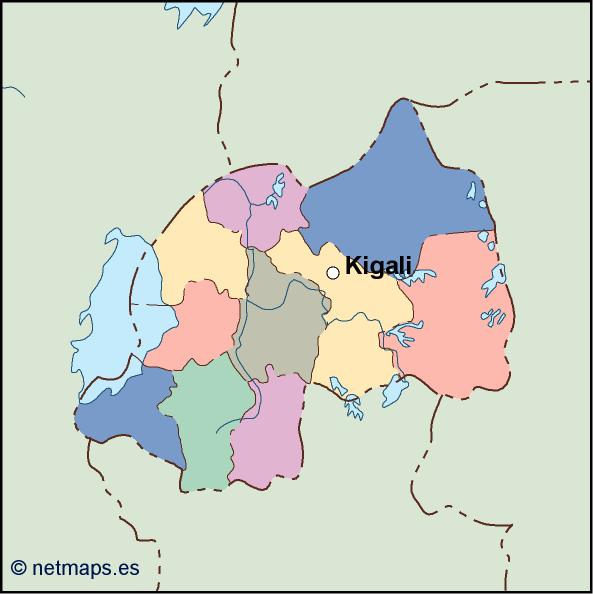 rwanda vector map