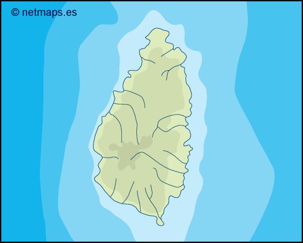 saint lucia illustrator map