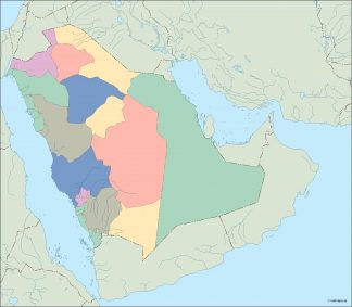 saudi arabia blind map