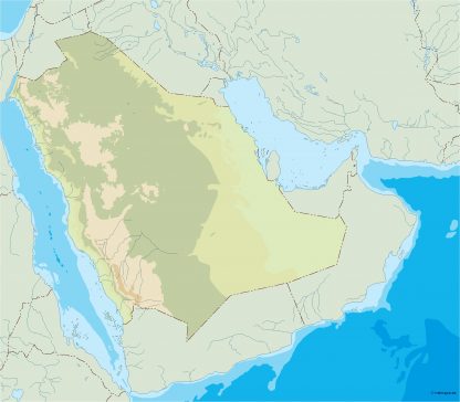 saudi arabia illustrator map