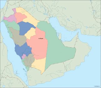 saudi arabia vector map