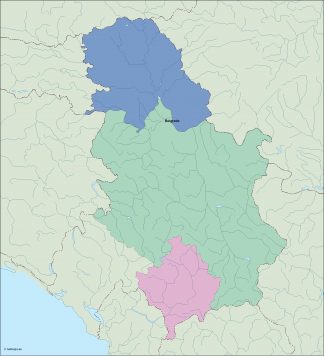 serbia vector map
