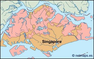 singapore vector map