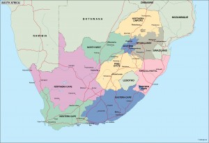 south africa political map