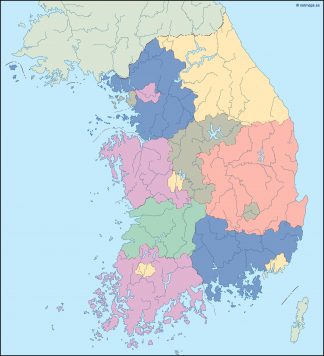 south korea blind map